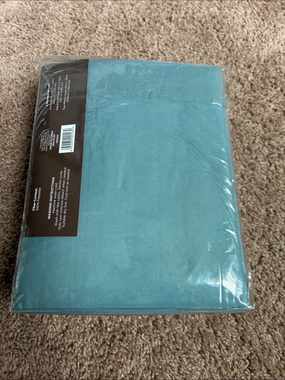 Comfort Bay Full Sheet Set in Teal Blue-Green
